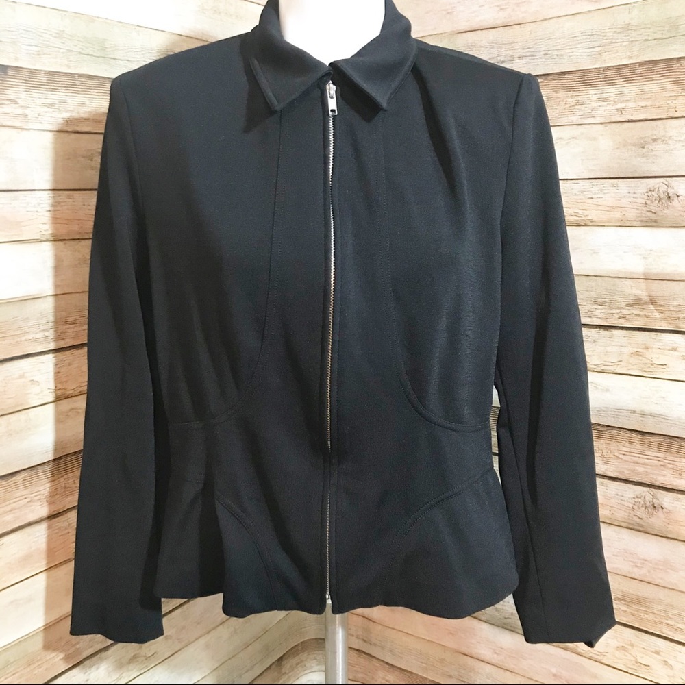 Ann Tjian for Kenar vintage black zip up jacket